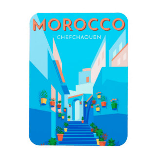 Ímã Modern Chefchaouen Marrocos Viagem