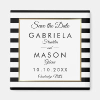Modern Classic Stripe Save the Date