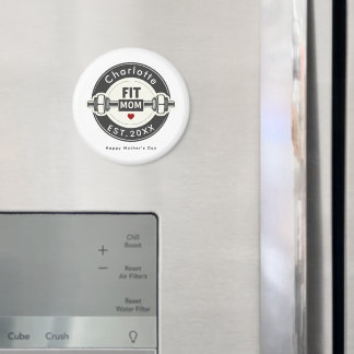 Imã Modern Fit Mom Mothers Day Fridge Magnet