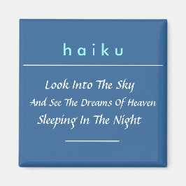Imã Modern Haiku Refrigerator Magnet (Quadrado)