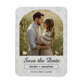 Ímã Modern Minimalist Arched Photo personalized