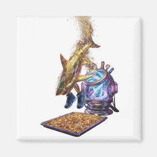 Imã Modern Minimalist Luxury Cyber Shark - Neon Aesthe