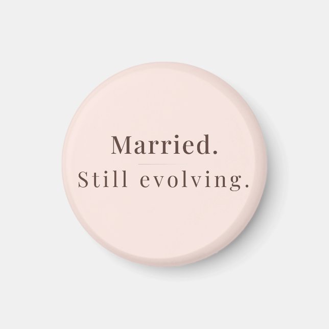 Imã Modern Minimalist Marriage Quote Fridge Magnet (Frente)