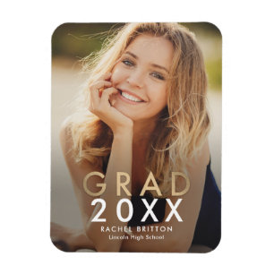 Ímã Modern Mix Graduation Announment Magnet