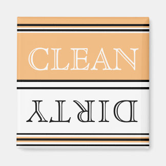 Imã Modern Peach Dishwasher Dirty Clean Magnet