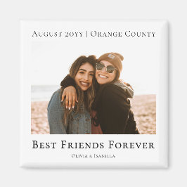 Imã Modern Personalized Best Friends Forever Photo