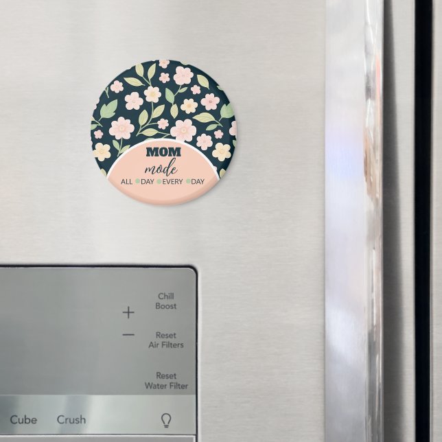 Imã Modern Pink Wildflowers Pattern (In Situ (Fridge))