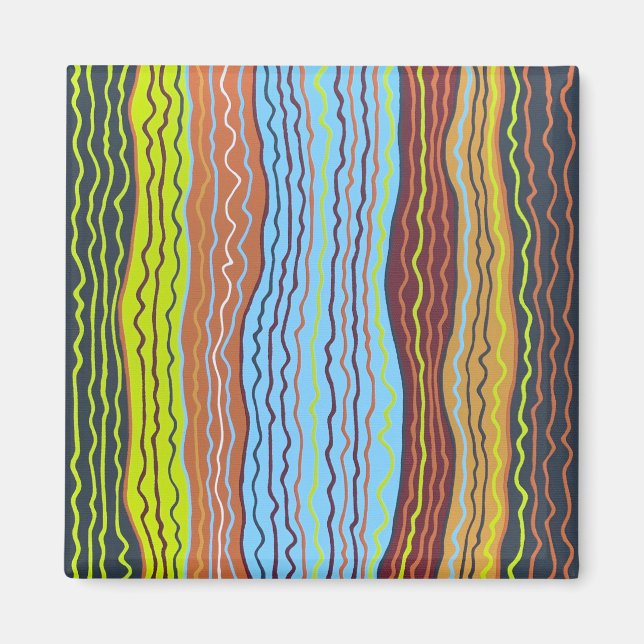 Imã Modern Squiggles 4 Magnet (Frente)