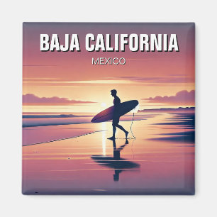 Imã Modern Surfer Sunset Baja California