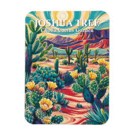 Ímã Modern Van Gogh Joshua Tree Cholla Cactus Garden