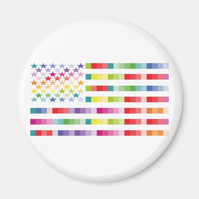 IMÃ MODERN VERSION MULTICOLOR USA/EEUU FLAG BY MASANSE (Frente)