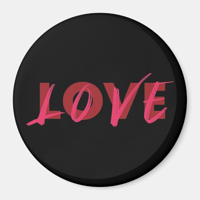 Imã Modern, vibrant, cool, trendy design of Love (Frente)