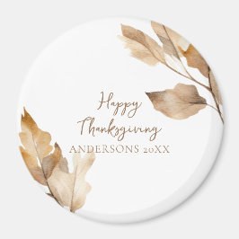 Imã Modern Watercolor Leaf Thanksgiving