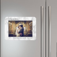 Modern White Marble Silver Glitter Obrigado Foto