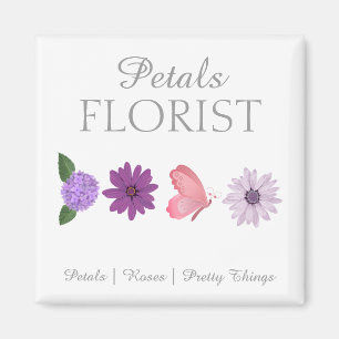 Imã Moderna Marca de Florista Boutique