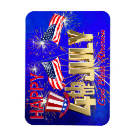 Ímã Moderno 4 de julho Bandeira dos EUA