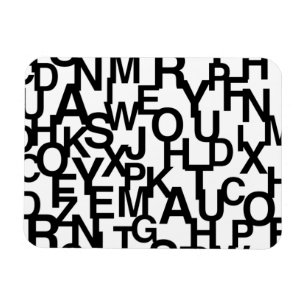 Ímã Moderno, abstrato, padrão confuso com letras