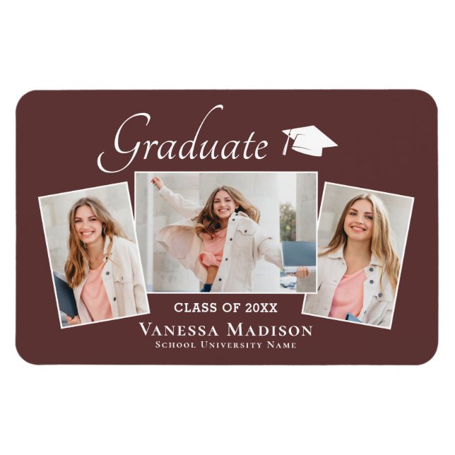 Ímã Moderno | Anúncio de Formando Fotográfico Elegante (Horizontal)