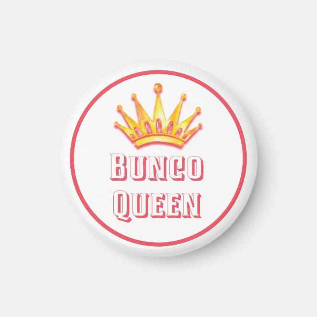 Imã Moderno Bunco Queen Crown Watercolor (Frente)