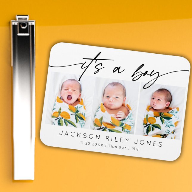 Ímã Moderno É uma Colagem de Fotografias do Boy Baby 3 (Criador carregado)