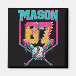 Imã Moderno Mason 67 Mem Sorvete Drip Beisebol Anivers