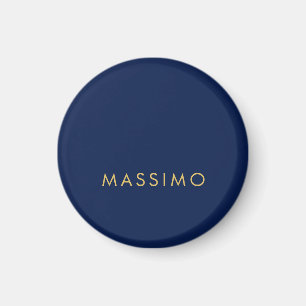 Imã Moderno Minimalista Azul Ouro Profissional Tendênc