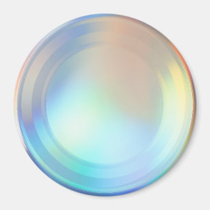 Imã Moderno Pastel Rainbow Mermaid Unicorn Holographic