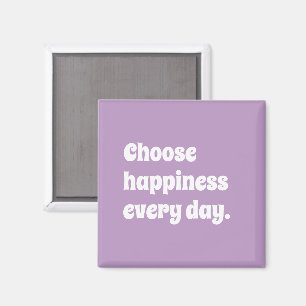 Imã Moderno Retro - Afirmação Personalizável Feliz e E