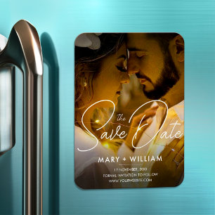 Ímã Moderno salve a data do casamento elegante foto do