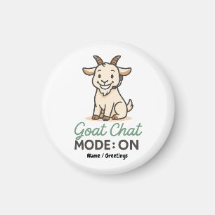 Imã Modo Chat de Cabra: ATIVADO Design Divertido de