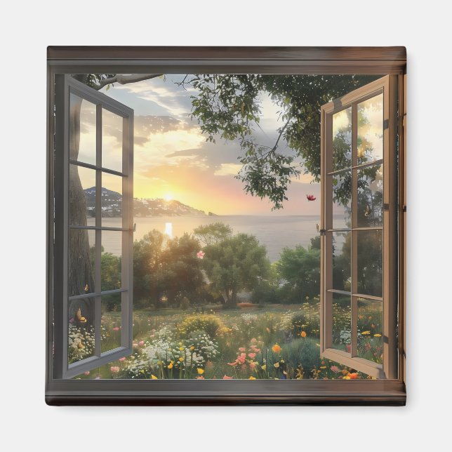 Imã Modo de Exibição da Janela primavera e Mar (Frente)
