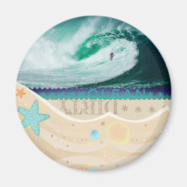 Imã Modo de praia do lado do Sacudir limpo/ sujo