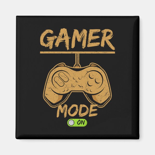 Imã Modo Gamer Ativado – Perfeito Para Jogadores Hardc (Frente)