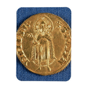 Ímã Moeda Dourado, com St John o baptista, século XVI