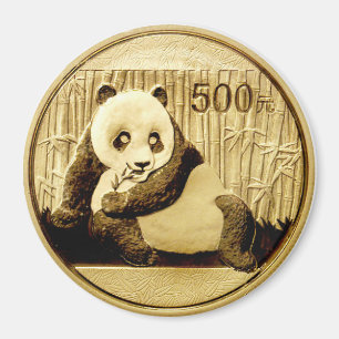 Imã Moeda Dourado da panda