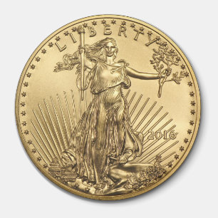 Imã Moeda Dourado de Eagle