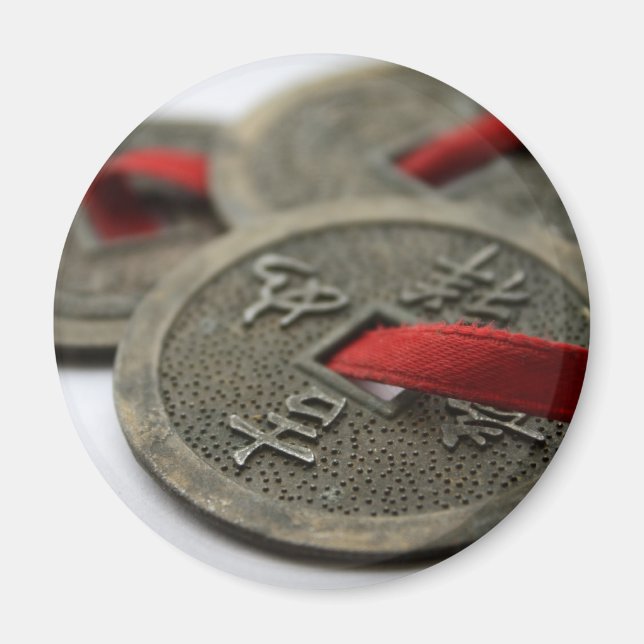 Imã Moedas de Boa Sorte Chinesas (Frente)