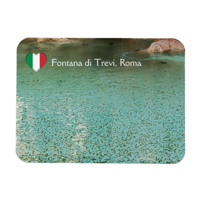 Ímã Moedas na fonte Trevi - Roma, Itália (Horizontal)