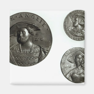 Imã Moedas que descrevem Henry VIII e Anne Boleyn
