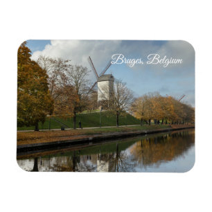 Ímã Moinhos de Vento de Bruges Reflexos de Outono