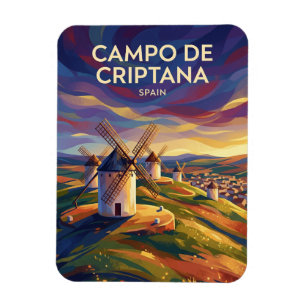 Ímã Moinhos de Vento de Campo de Criptana Espanha