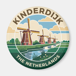 Imã Moinhos de Vento de Kinderdijk Holanda