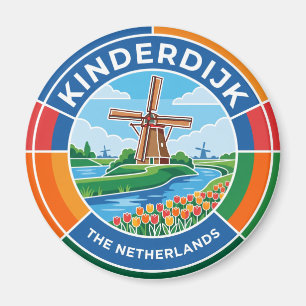 Imã Moinhos de Vento de Kinderdijk Holanda