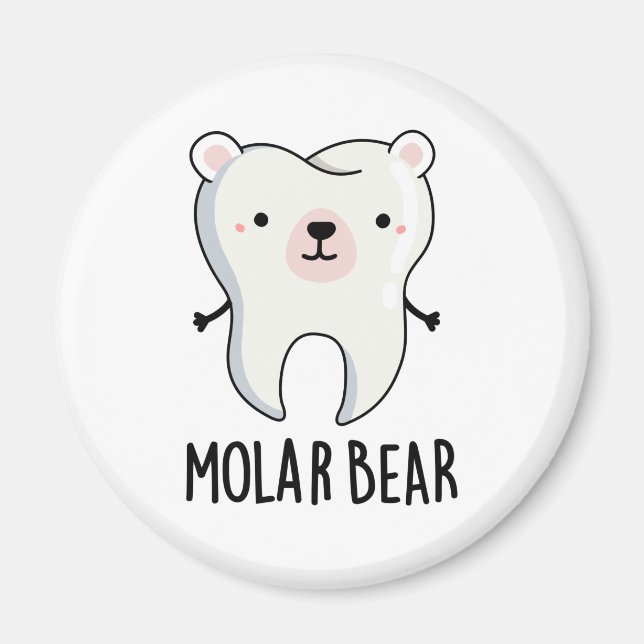 Imã Molar Bear Engraçado Tooth (Frente)