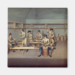 Imã Moldando as pelotas do pó