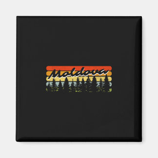 Imã Moldova Forest Sunset Trees Cabin Vacation Souveni