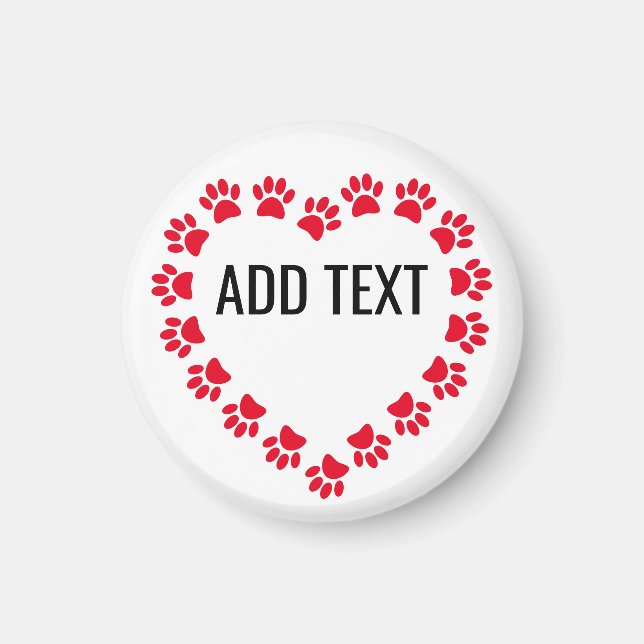 Imã Moldura De Coração Com Texto Personalizado (Frente)