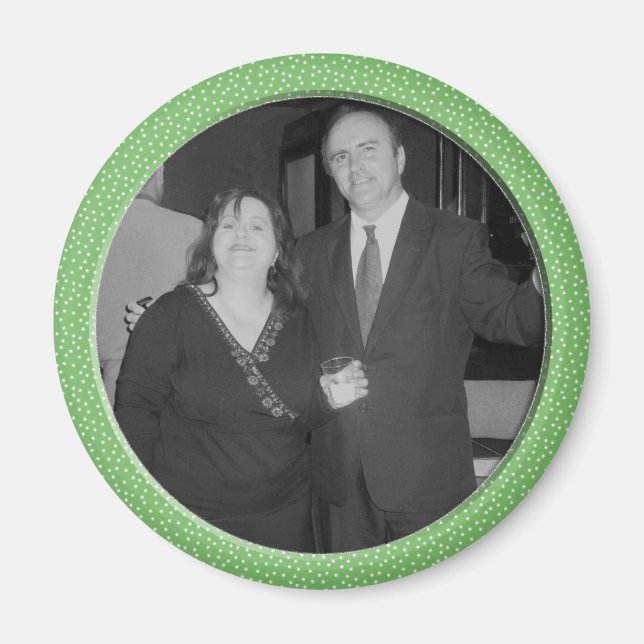 Imã moldura de mancha verde (Frente)