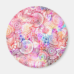 Imã Moldura de placa de licença de flores abstratas co
