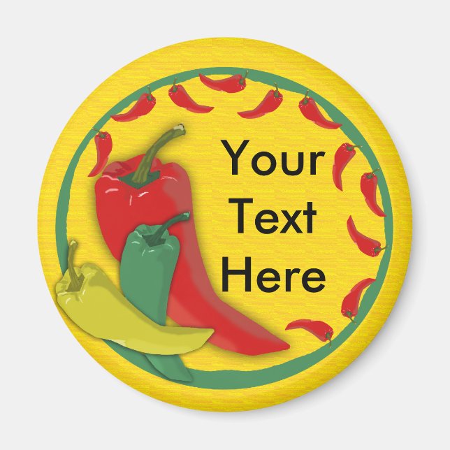 Imã Moldura do Círculo do Grupo Pepper Chili (Frente)